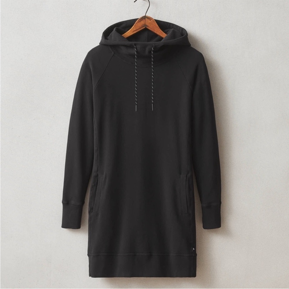 American Giant M Sporty and Sleek Hoodie Dress 0555 Black Medium women